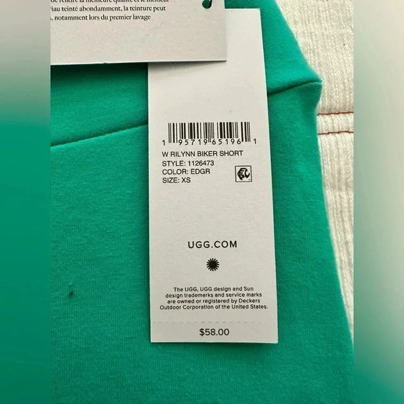 UGG RTW Rilynn Biker Shorts High Rise Color EDGR Size XS - NWT - Picture 3 of 6